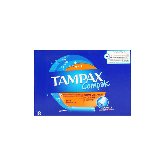 Tampax Compak Super Plus Tampons 18 x 2 Packs (36) Value Multipack | Heavy Flow