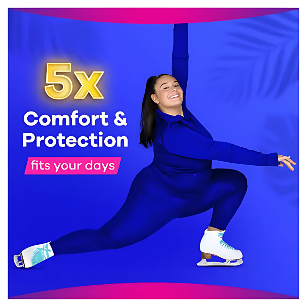 Always Platinum Sanitary Pads with Wings, Size 2, Bundle of 2 (24 Pads Each, 48 Total)