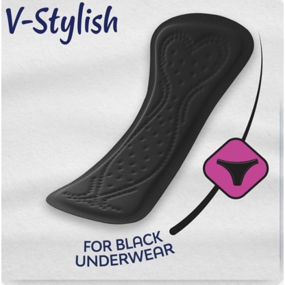Bodyform Dailies Black Panty Liners | V-Zone Protection Bundle of 2 (42 liners Total)