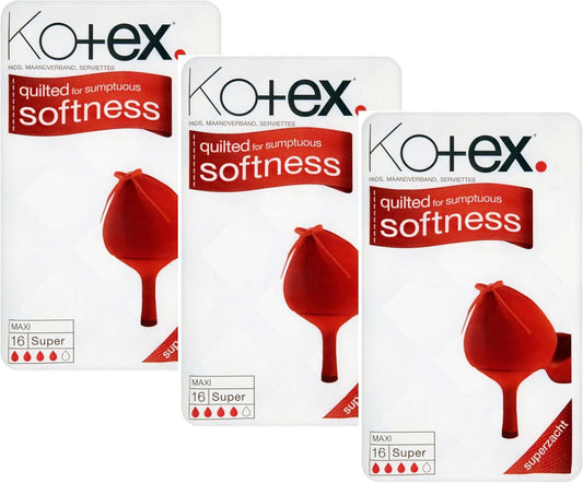 Kotex Maxi Super 16 Pads (3 Pack)