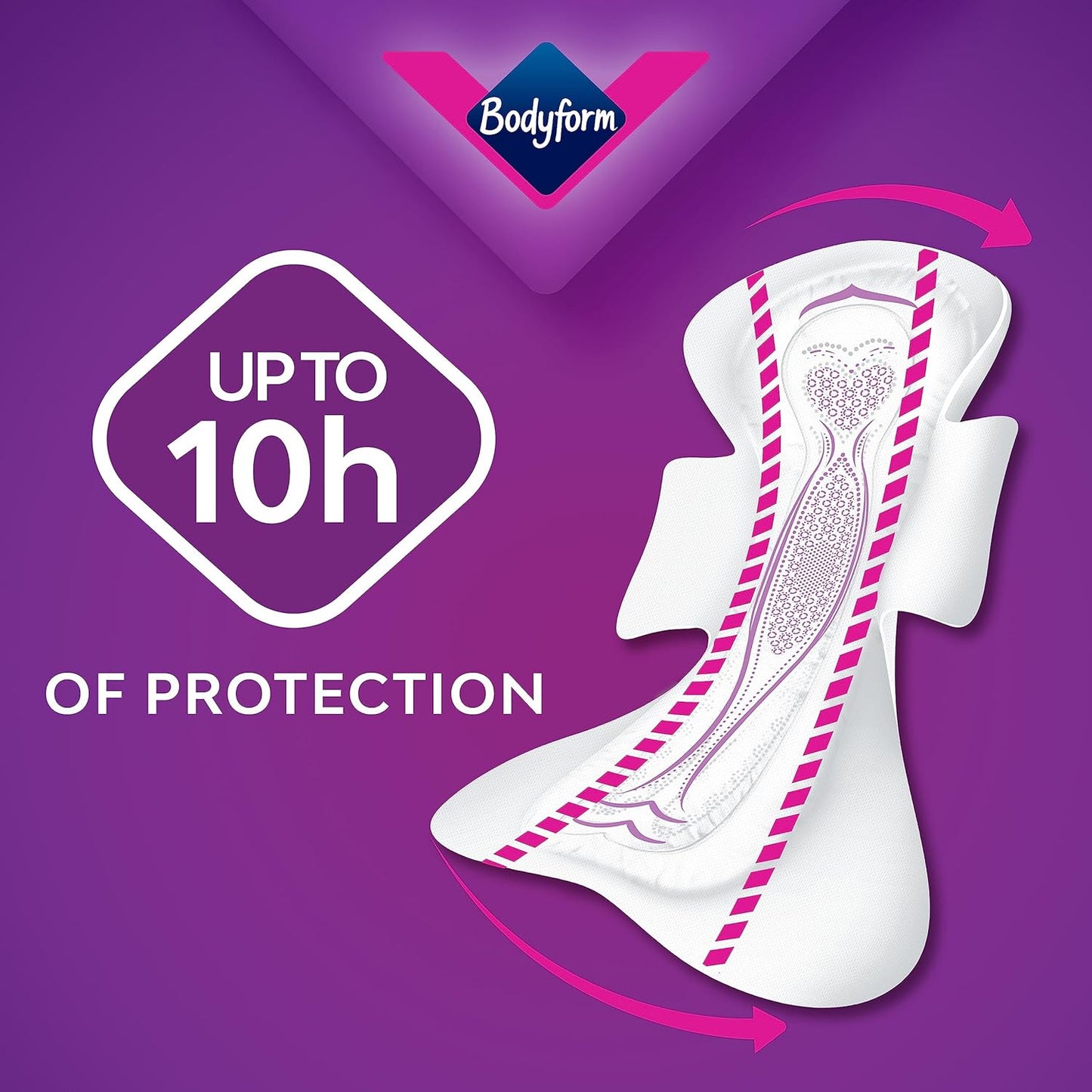 Bodyform Ultra Goodnight Sanitary Towels with Wings, 16 (8 x 2 Packs)