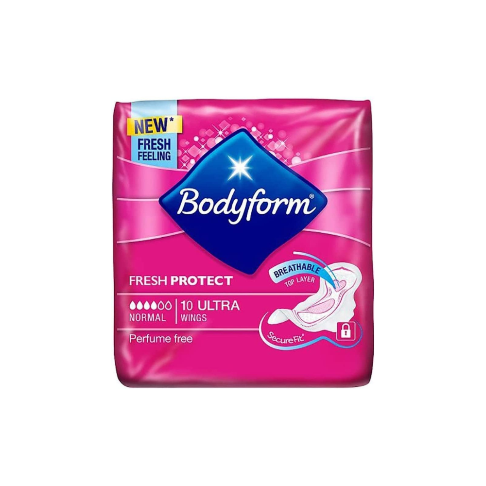Bodyform 10 Ultra Sanitary Towels with Wings Pack of 4, 40 (10 x4 Packs)