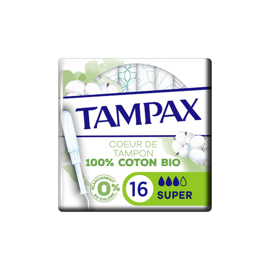 Tampax Cotton Protect Super Organic Tampons (16 Tampons Total)